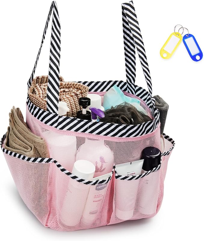Temede Mesh Shower Caddy Tote, Large Shower Caddy Basket Portable, Quick Dry by Temede