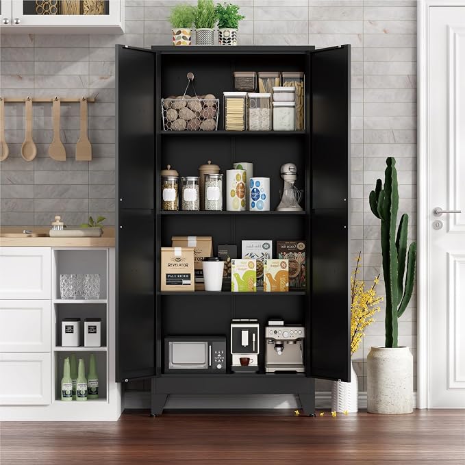 61" Tall Metal Kitchen Pantry Storage Cabinet - Image 2