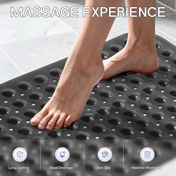 Anti-Slip Bathtub Shower mat, 27.5×14.5（Approximately 70×37cm） inch Soft - Image 5