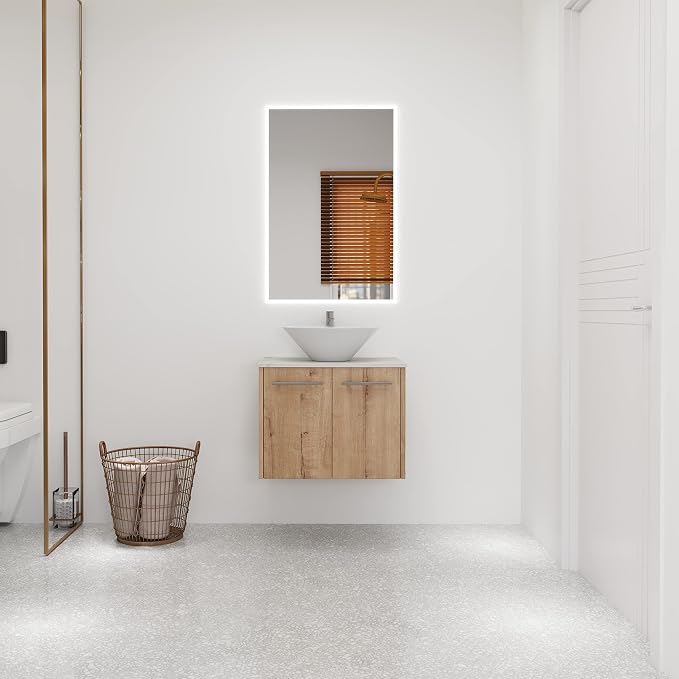 24 Inch Bathroom Vanity with Sink, Modern Wall Mount Floating Bathroom Vanity - Image 9