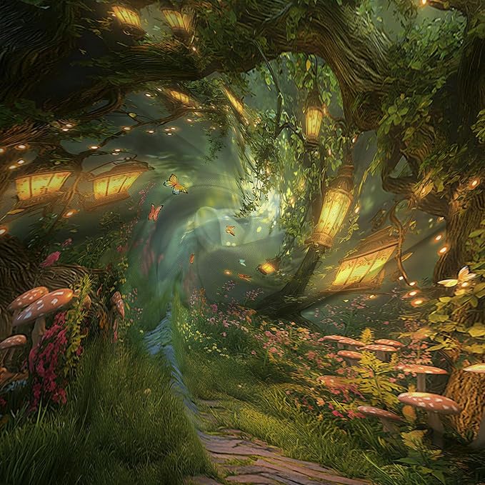 Fantasy Forest Path Shower Curtain Fairy Magical Enchanted Misty Jungle - Image 8