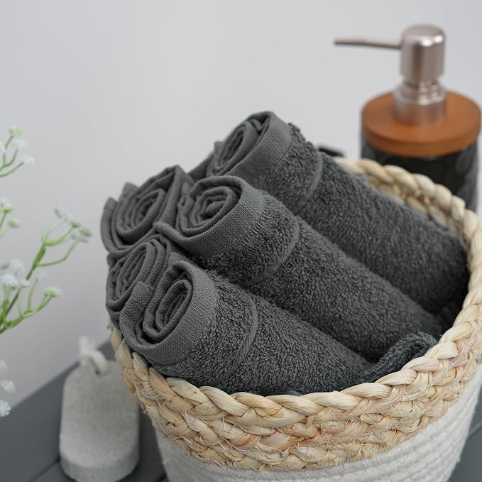 Tens Towels Pack of 12 Washcloths, 12 x 12 Inches, Lighter Weight, Quick to Dry - Image 7
