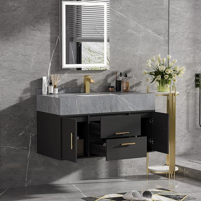 homary 39.4" Floating Bathroom Vanity - Image 7
