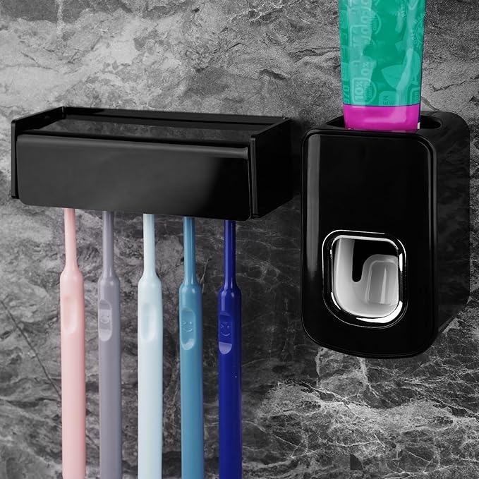 5 Slots Wall Mount Toothbrush Holder by LUEXBOX