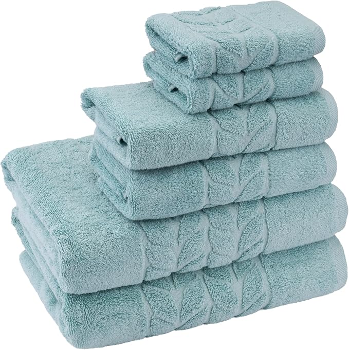 BAGNO MILANO Organic Turkish Cotton Bath Towels, Luxury Jacquard Collection - Image 2