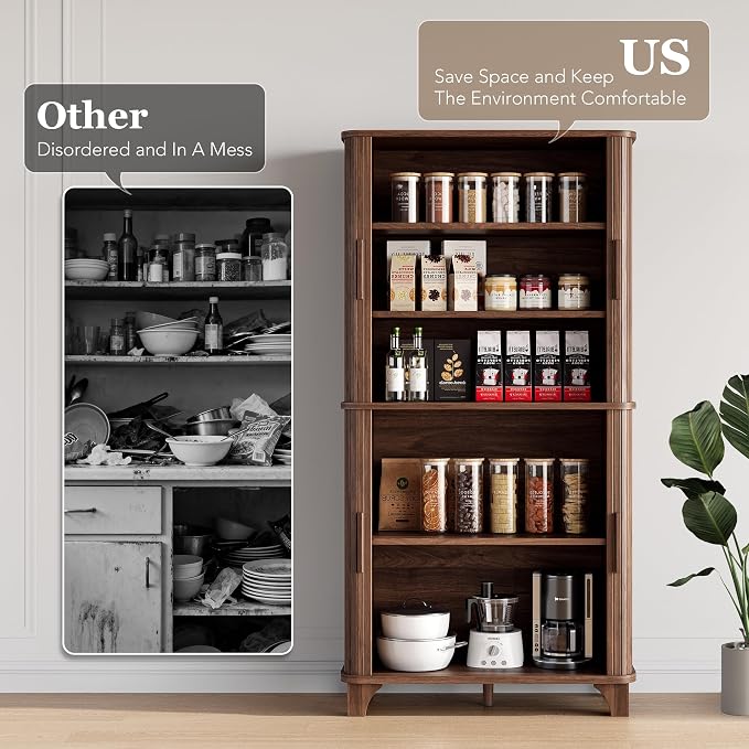 69" Tall Kitchen Pantry Storage Cabinet - Image 7