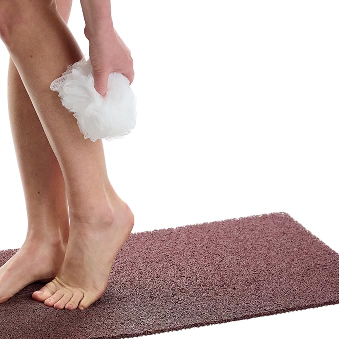 ENKOSI Loofah Non-Slip Shower Mat & Bath Mat – Soft Cushioned Comfort – No by ENKOSI