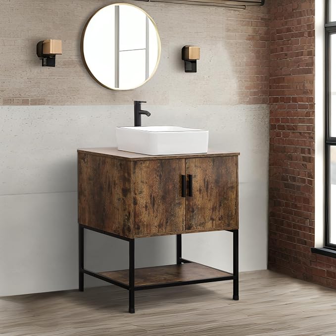UEV Rustic Brown 30" Bathroom Vanity - Image 3