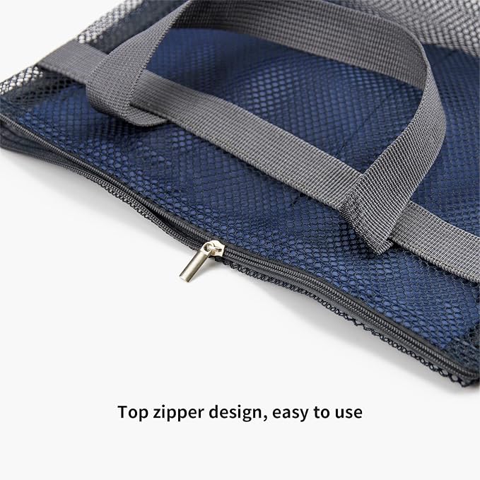 Mesh Shower Caddy Bag Portable Hanging Toiletry and Bath Organizer - Image 3