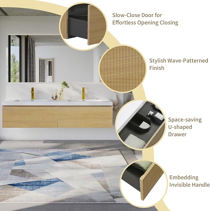 72'' Floating Bathroom Vanity - Image 3