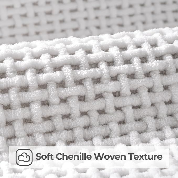GRANNY SAYS White Bathroom Rugs Non Slip Washable, Absorbent Bath Mats - Image 2