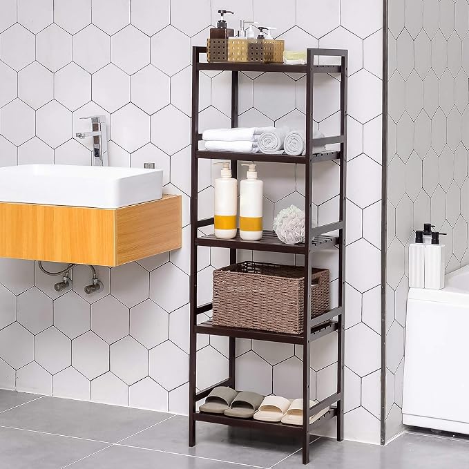 SONGMICS Adjustable Storage Shelf Rack, 5-Tier Multifunctional Shelving Unit - Image 6