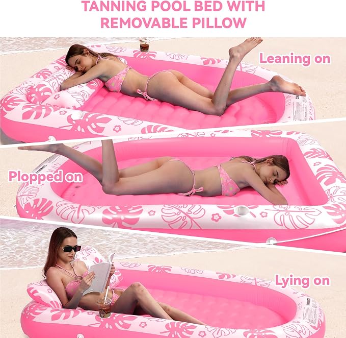Inflatable Tanning Pool Lounger Float - Image 4