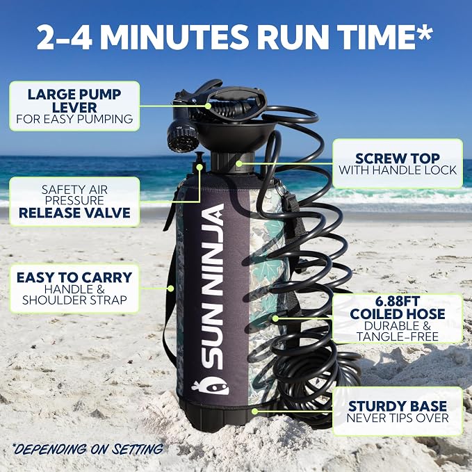 SUN NINJA Portable Shower, Camping Shower - Image 4