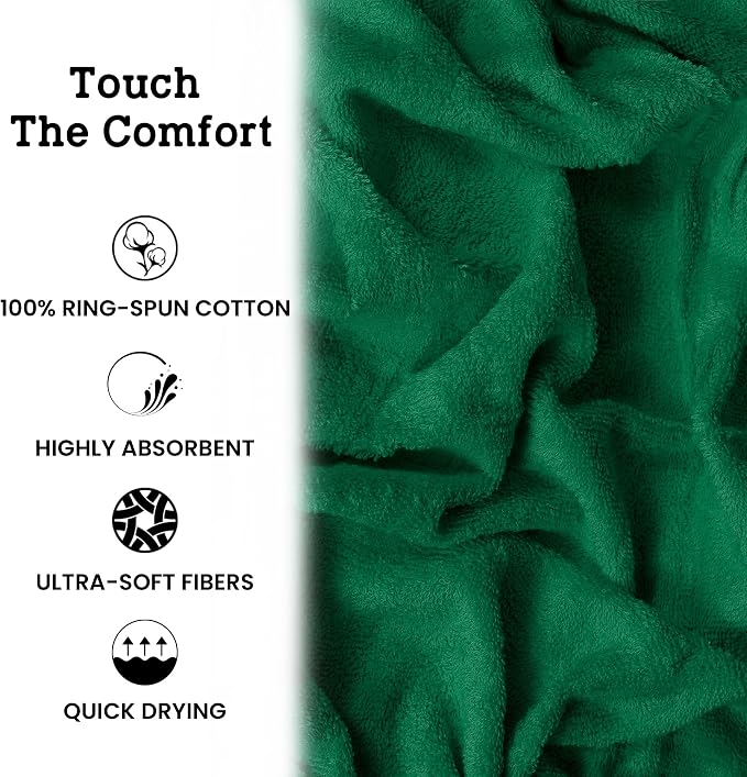 Casa Lino Green Bath Towels Set of 4 - Image 6
