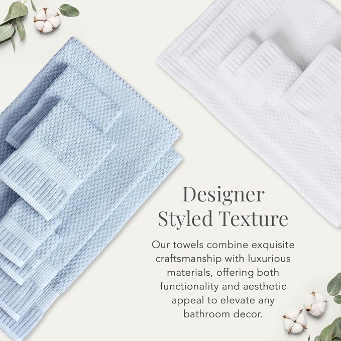 NY Loft 100% Cotton Bath Towel 4 Pack | Super Soft & Absorbent Quick-Dry Bath - Image 5