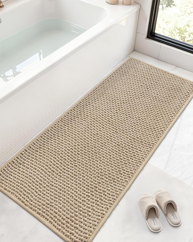 Color&Geometry Rubber Backed Waffle Bath Mat Non Slip Machine Washable Bathroom - Image 7