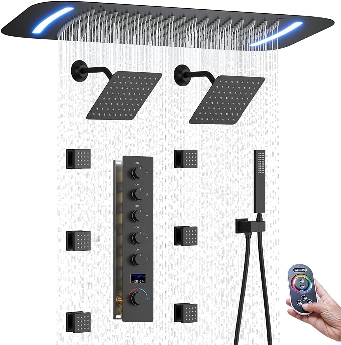 Shower System 16X26 inch Ceiling Mounted Shower Faucet Set by KATAIS