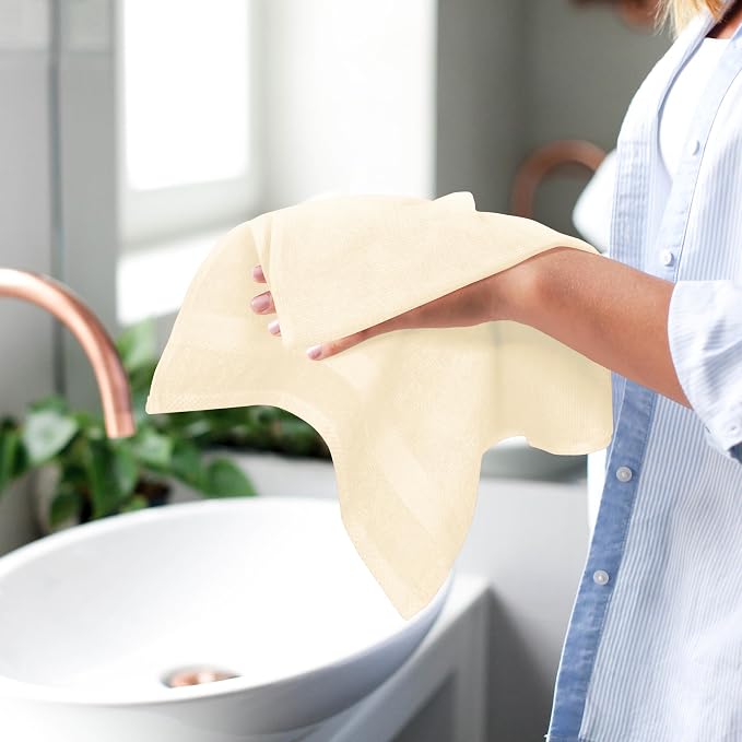 GLAMBURG Ultra Soft 6-Piece Hand Towel Set 16x28-100% Ringspun Cotton - Image 5