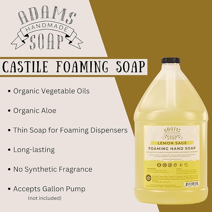 Adams Handmade Soap Liquid Foaming Soap 1 Gal - Image 3