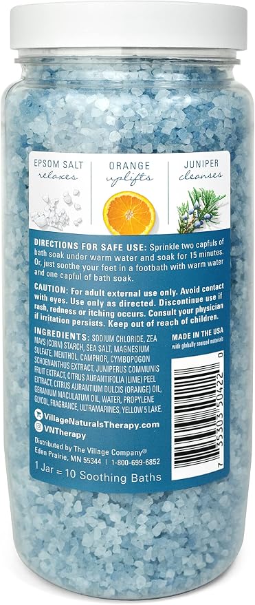 Village Naturals Therapy Tension Concentrated Mineral Bath Soak, Cedar Citrus - Image 2