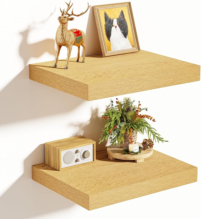Vivelove 10" Deep Floating Shelves Over Toilet, 10.2" Wall Shelves by VIVELOVE