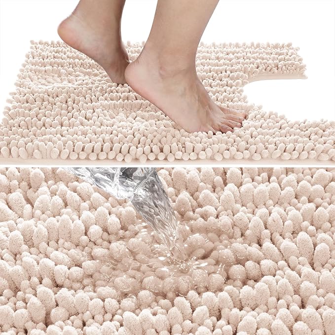 Yimobra Toilet Rug U Shaped Washable 24x20 Inch - Image 3