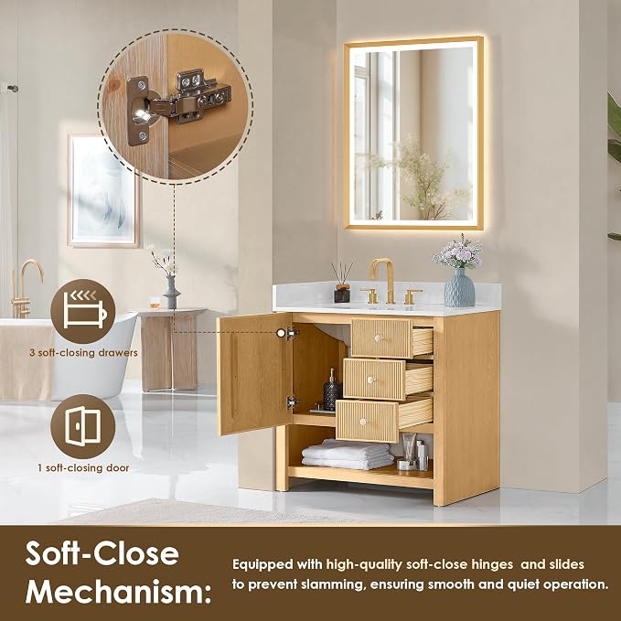 ALTAIR 36 Bathroom Vanity with Sink Mordern Pre-Assembled Single Vanities - Image 4