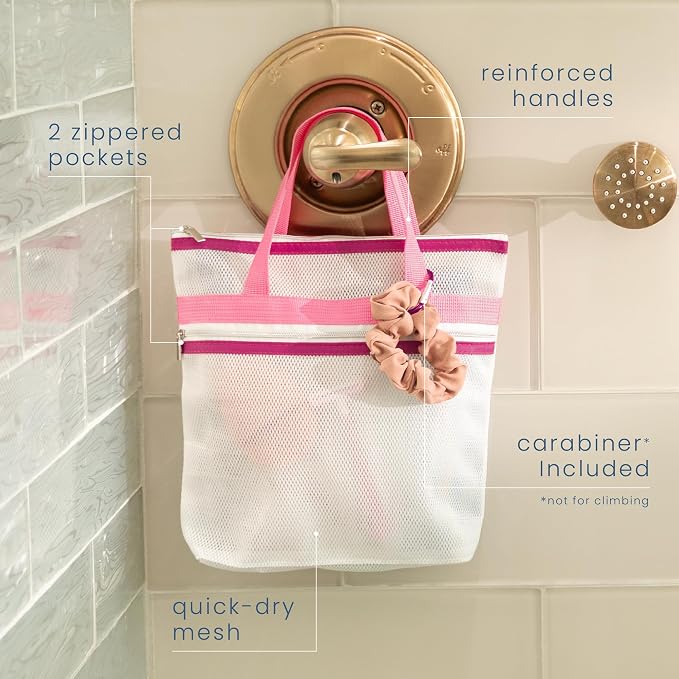 S&T INC. Mesh Shower Caddy, Shower Bag - Image 2