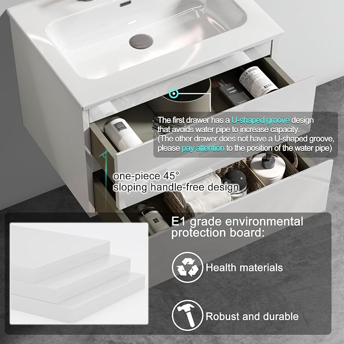 Floating Wall Mounted Bathroom Vanity - Image 2