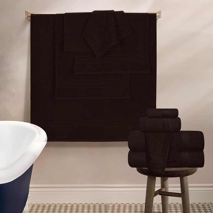 Belizzi Home 100% Cotton Towel Set, Contains 6 Bath Towel, 6 Hand Towel - Image 4