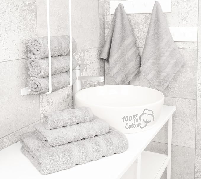 American Soft Linen Luxury 6 Piece Towel Set, 2 Bath Towels 2 Hand Towel 2 - Image 3