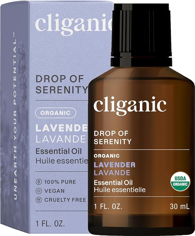 Cliganic Organic Lavender Essential Oil, 1oz by Cliganic