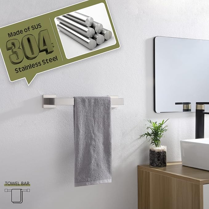 KOKOSIRI 12-Inch Single Towel Bar, Bathroom Kitchen Towel Holder, Wall Mounted - Image 7