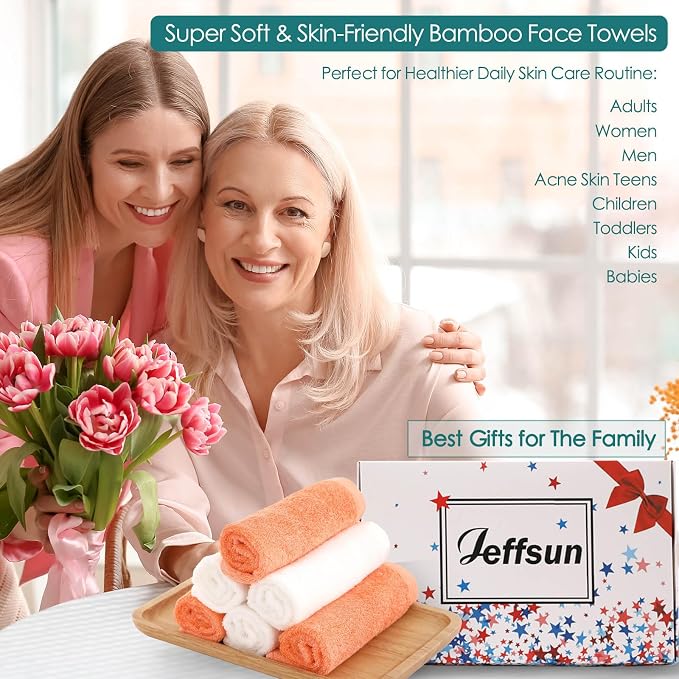 Wash Cloths 12 Pack, 13x13 inch Extra Large White Face Towel on Sensitive Skin - Image 5