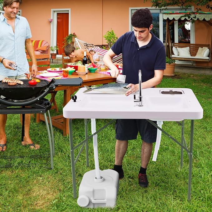 Goplus Folding Fish Cleaning Table - Image 2
