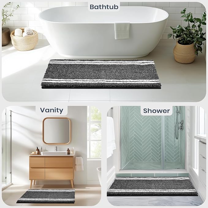PURRUGS Bathroom Rug Non-Slip Machine Washable 24" x 60", Super Absorbent and - Image 5