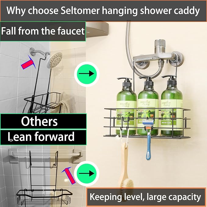 Shower Caddy Hanging Shower Orangizer Stainless Steel Shower Rack - Image 4