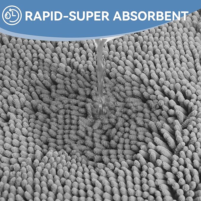 Bcoimo 44"×24" Absorbent Bath Mat, Non-Slip - Image 5