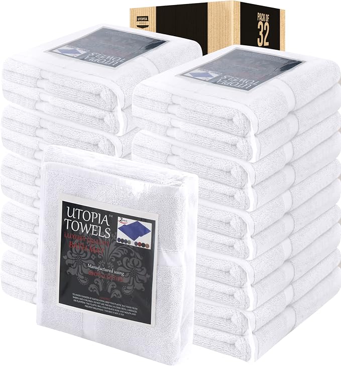 Utopia Towels Cotton Banded Rug Bath Mats, 21x34 Inches, 100% Ring Spun Cotton by UTOPIATOWELS