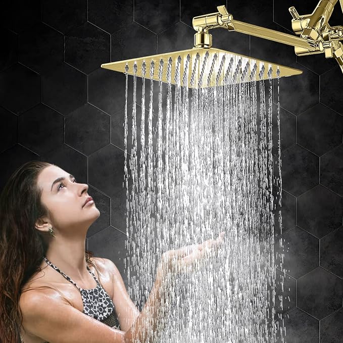 G-Promise All Metal 8 Inch Dual Square Shower Head - Image 3