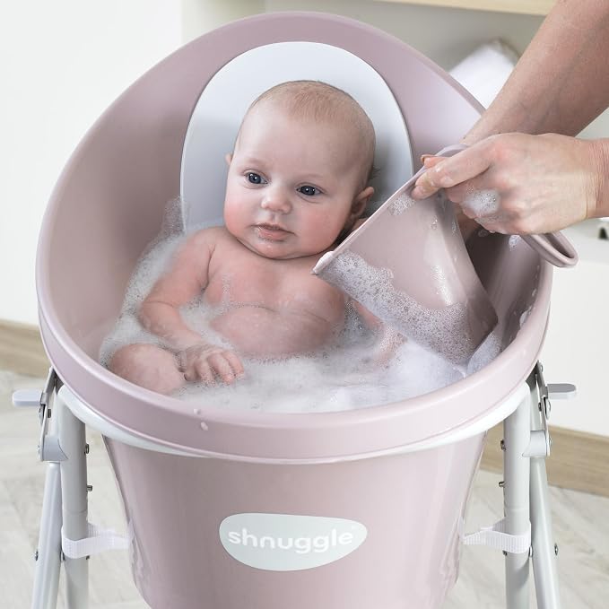 Shnuggle Newborn Baby Bath | Built in Support Bump and Soft Backrest | Suitable - Image 5