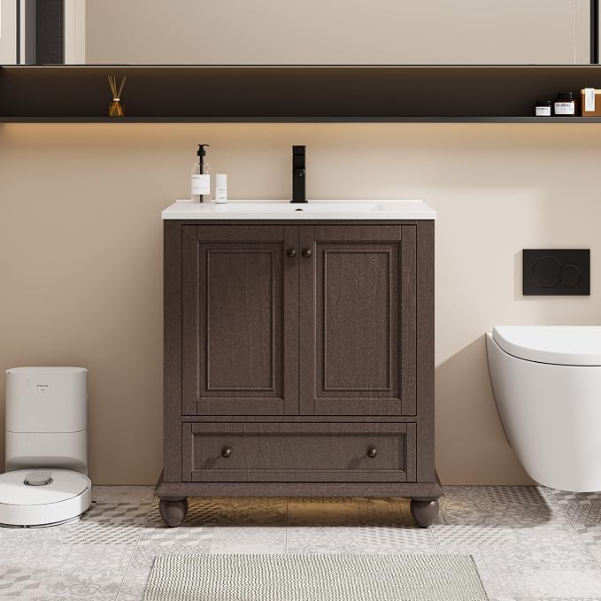 eclife 30" Bathroom Vanity Sink Combo Vintage Style by eclife