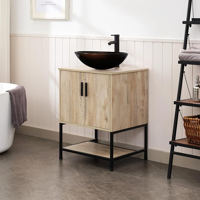 UEV 24" Bathroom Vanity, Oak Color Bathroom Vanity Set - Image 5