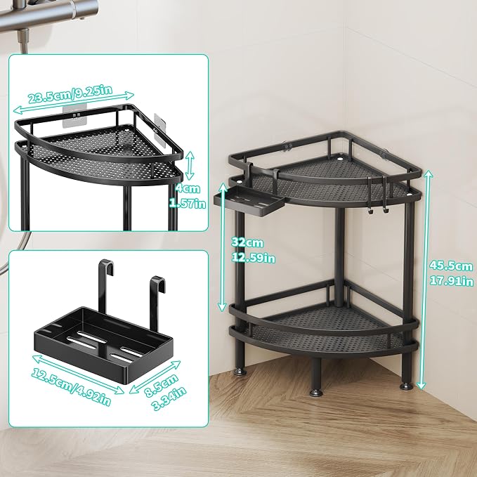 HapiRm Standing Corner Shower Caddy - Image 2