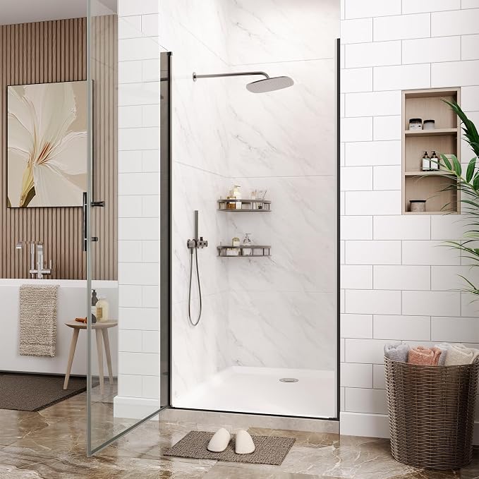 33.6-34.6" x 72" Frameless Shower Door - Image 8
