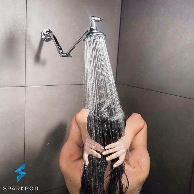 SparkPod 11" Solid Brass Shower Head Extension Arm - Image 7
