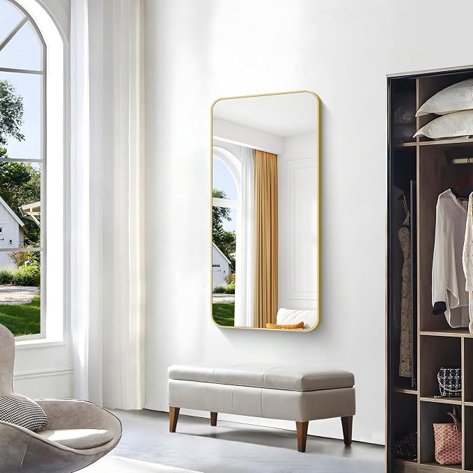 Gold Bathroom Mirror, 24x48 inch Wall Mirror - Image 4