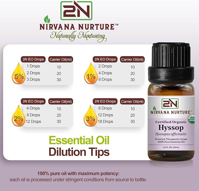 Hyssop Essential Oil USDA Certified Organic, 100% Pure Natural Premium Grade - Image 7