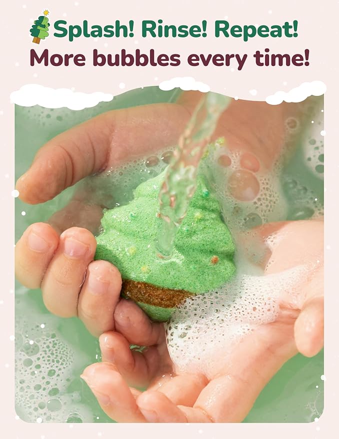 Momcozy & BIG HUGS 14Pcs Christmas Bath Bombs Set of Countdown Calendar Mystery - Image 6